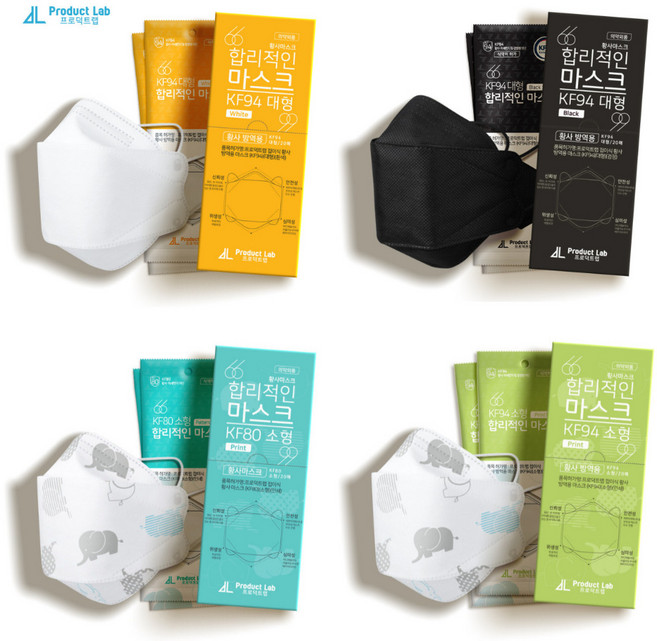 숨쉬기편한 식약처인증 kf94 kf80 블랙 화이트 대형 소형 어린이 코끼리 합리적인마스크 1매, 합리적인 KF94[소형][코끼리]1매, 1개, 1개