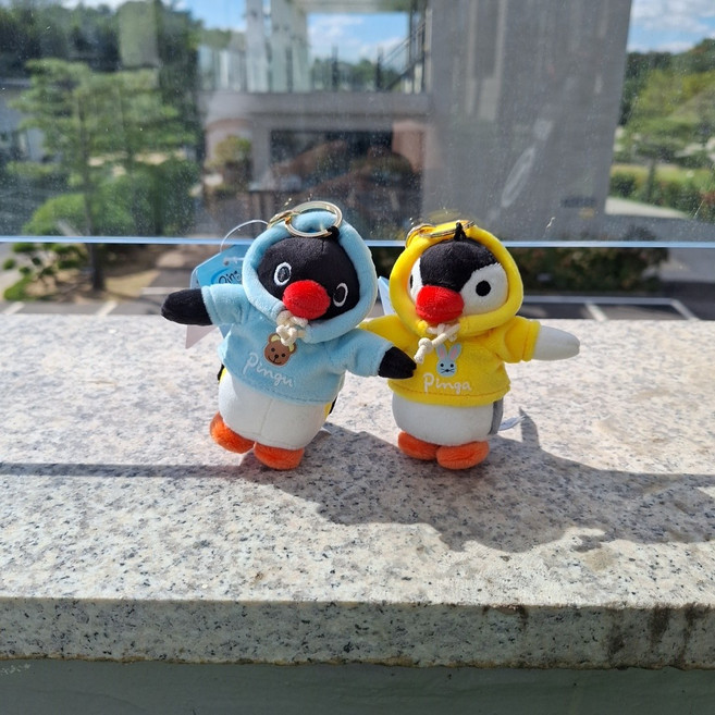 [정품]핑구 후드 인형키링 핑가 10cm 펭귄 키링 가꾸 커플템