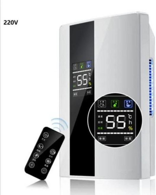 공기청정 제습기 지능형 원격 공기 건조기 청정기 습도 제어 제상 가정용 수분 흡수 기계 110 V 220V 2200ml, 2) 220V  미국 플러그