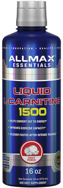 ALLMAX 左旋肉鹼1500補充液 水果賓治口味, 1個, 473ml
