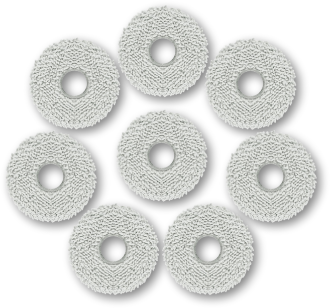 에코프렌즈 에코백스 T20 옴니 T10 X1 X2 T30 T30S N30 물걸레 호환 소모품, 8개, 엠보