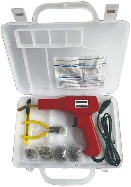 塑膠焊槍 110V塑料焊接槍 塑膠修補工具組, 1個, 紅槍-透明盒裝