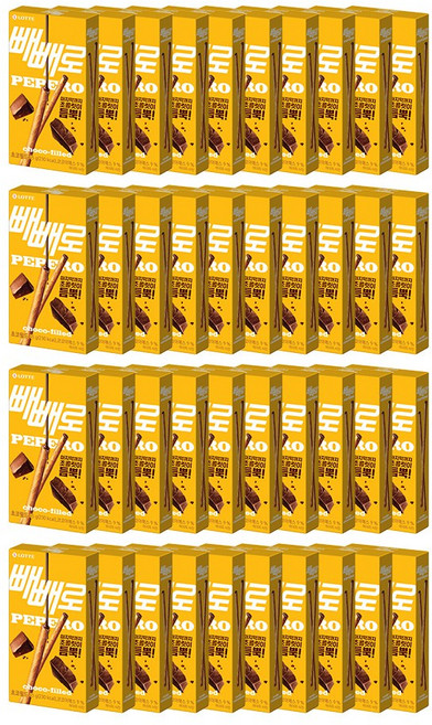 롯데제과 누드 초코 빼빼로, 45g, 40개