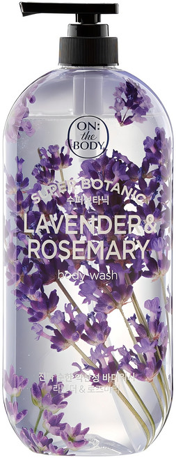 온더바디 수퍼보타닉 바디워시 라벤더 앤 로즈마리향, 900ml, 1개