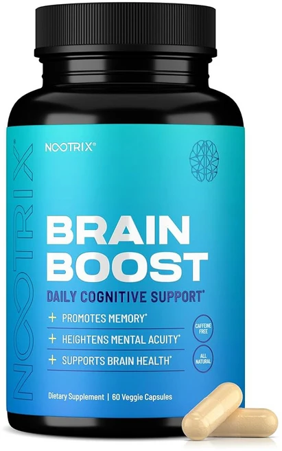 누트릭스 브레인 부스트 누트로픽 보충제 | 기억력 정신 집중력 인지 및 에너지 지원 카페인 프리, 1 Pack, 1개 - 쿠팡