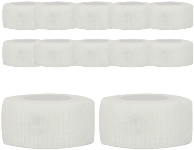 이지유 애견 자가점착 붕대 신발 강아지 일회용 산책 양말, 12개, 화이트