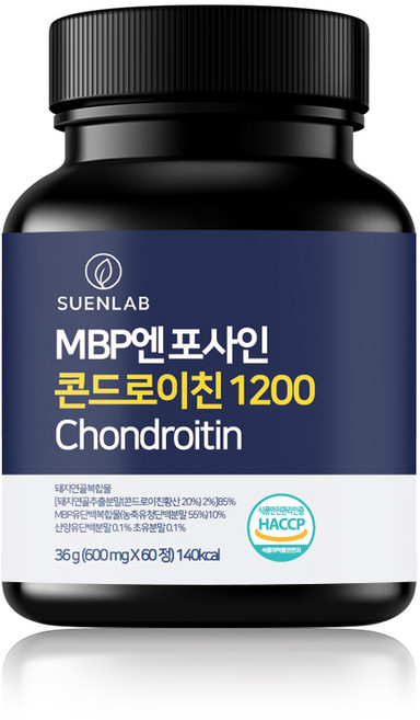 수앤랩 포사인 콘드로이친 1200 식약청 뮤코다당단백, 1개, 60정