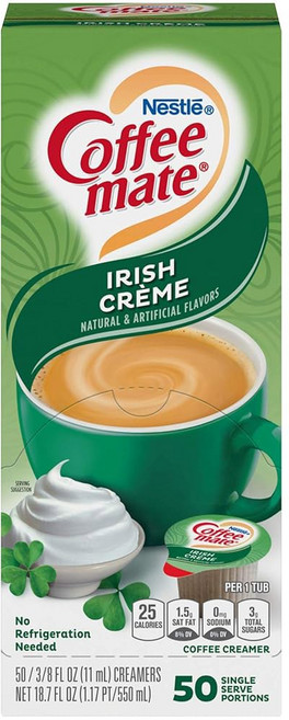커피 메이트 리퀴드 크리머 싱글 리쉬 크림 50 ct, 1개
