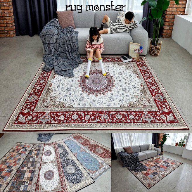 페르시안러그 워셔블 사계절 카페트 고급 클래식 북유럽 엔틱 평직 러그 거실 200x270