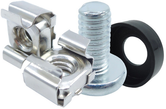 서버랙 허브렉 케이지 / 랙용 볼트+너트 너트 SET + 볼트 세트 M6*12mm / 와샤포함 10PCS, 1개, 15.9mm