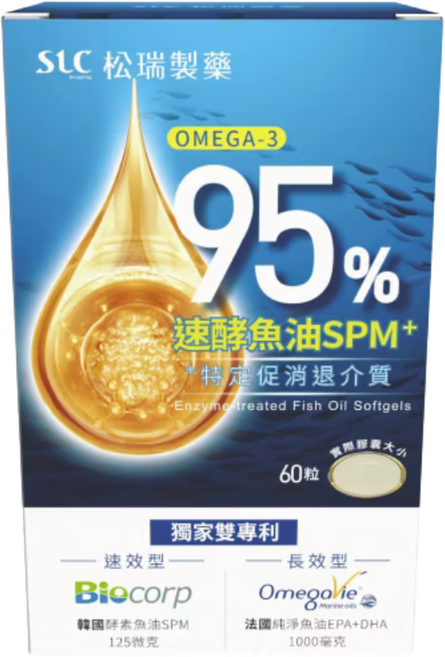 松瑞 95%速酵魚油SPM+ 軟膠囊, 1個, 60顆