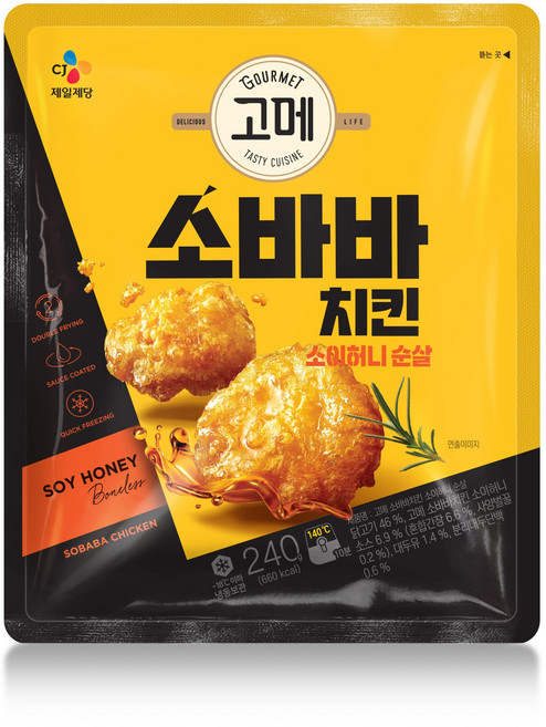 고메 소바바치킨 소이허니 순살 냉동 240g x 4, 4개