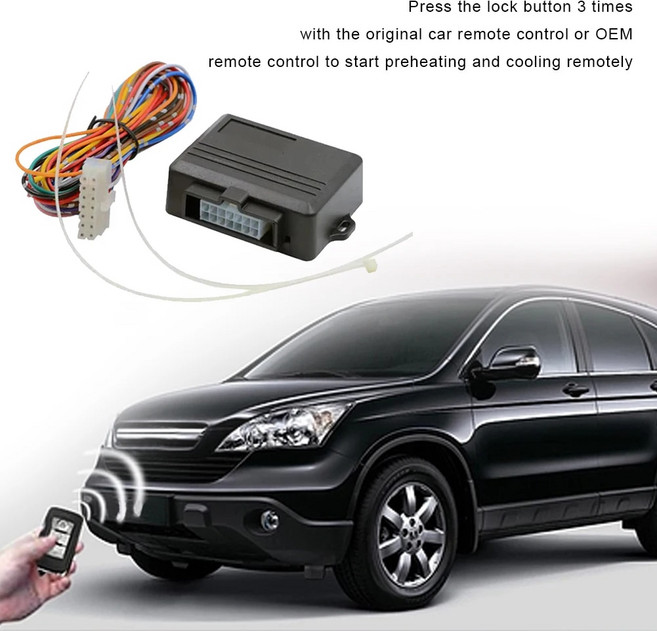자동차스마트키 원격시동 원격 엔진 시동 정지 리모컨 자동차 모듈 12V 예열 자동 도난 방지 액세서리, 1개