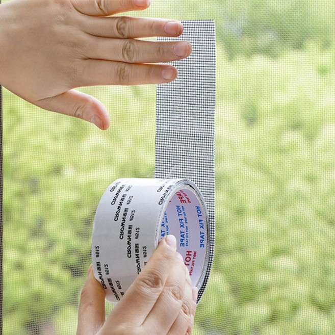 잘라쓰는 방충망보수테이프 창문모기장롤테이프 방범 베란다 2개