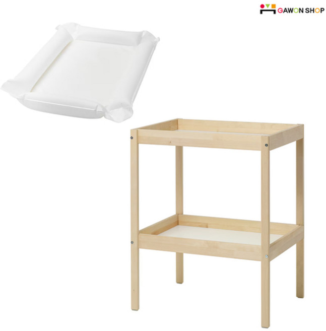 이케아 SNIGLAR/SKOTSAM 원목 기저귀교환대와 매트세트 (매트커버별도), 72x53x88cm