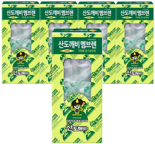 산도깨비 교환형 멤브렌 교체형 차량용 방향제 6g 5개