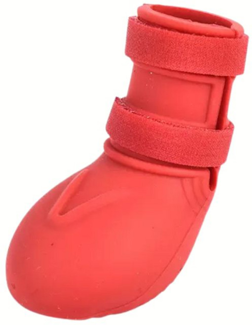 寵愛生活本舖 狗狗防滑矽膠雨鞋 窄身款 S-3XL 寵物鞋, 艷紅, 1個