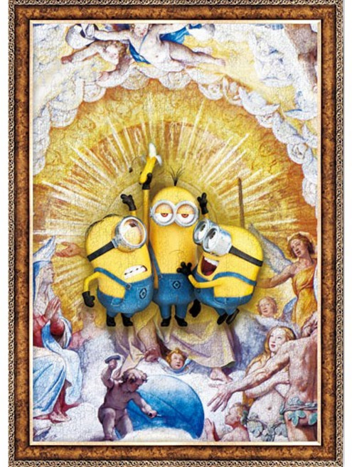 알록퍼즐 미니언즈 바나나 창조 500피스 직소퍼즐액자 AL5312, 퍼즐+앤틱골드액자, 1개