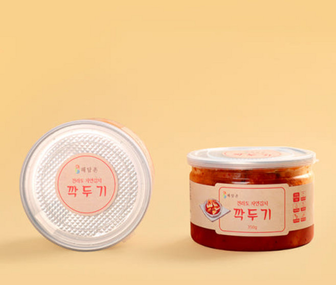 해담촌 전라도 깍두기 캔 350g 국내산, 해담촌 깍두기 캔 350g