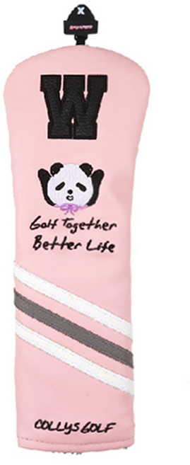 콜리스골프 팬더 캐릭터 우드 헤드커버, 핑크