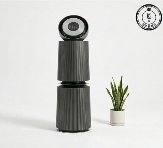 LG전자 퓨리케어 오브제컬렉션 AI+ 360 ̊ 공기청정기 M 필터 114㎡ 방문설치, AS355NGNA, 네이처 그린