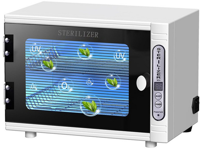 UV 자외선 상자 미용실 타이머 캐비닛 360 청소 도구 12L, AU, White