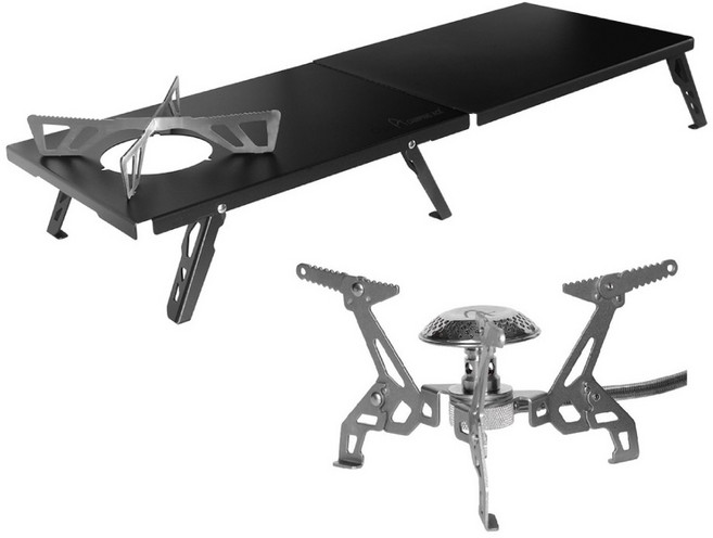 Camping Ace 野樂 登山 露營 爐具 瓦斯爐 戶外用品 野餐 ARC-2002, 貝殼桌+魔羯星快速爐(1桌+1爐)