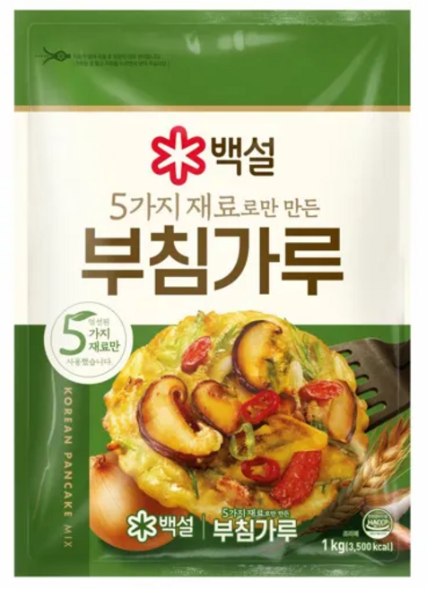 백설 5가지 자연에서 얻은 재료 부침가루, 1개, 1kg