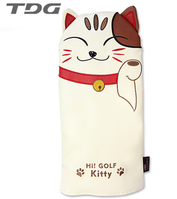 [티디지] Hi Lucky Kitty 럭키 키티 골프 헤드 커버 드라이버, 단품, 1개