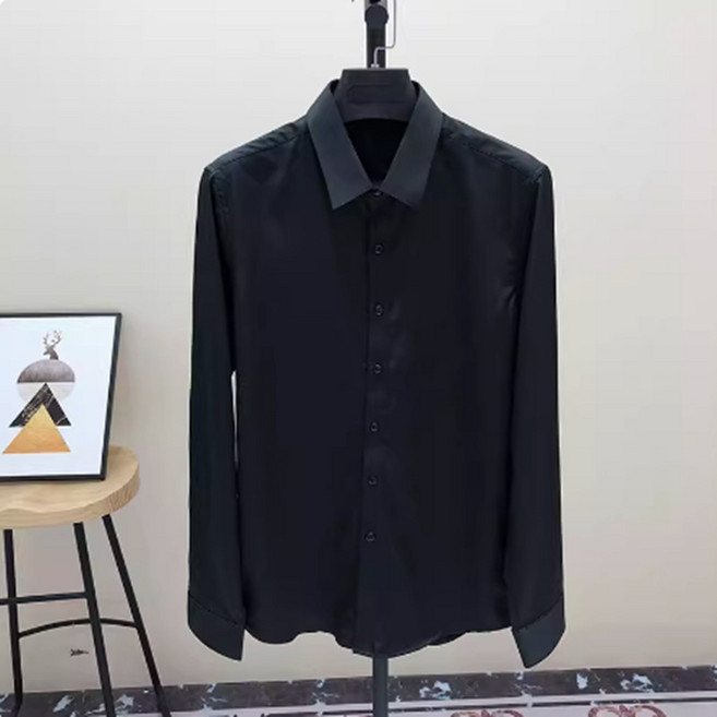 抗皺輕奢感純色短袖男士潮流襯衫商務休閒韓版修身百搭職業白襯衣