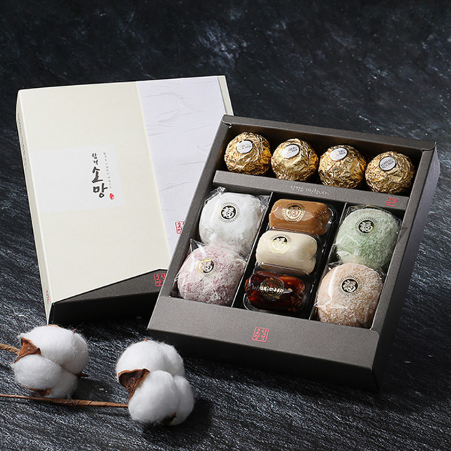 [합격소망]합격염원 엿+찹쌀떡+초콜릿 혼합 합격기원 선물세트 1호, 1세트