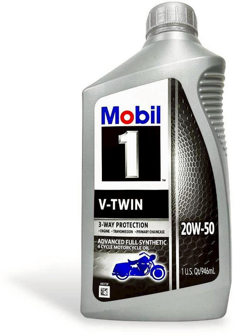 Mobil 1 全合成機車引擎機油 V型雙缸引擎專用 卓越保護, 1個, V-TWIN 20W50