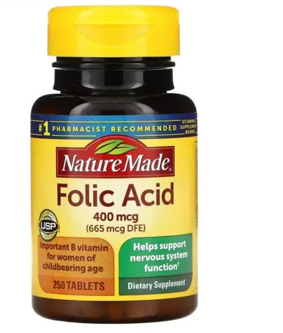 네이쳐메이드 엽산 Folic Acid 400mcg 250정, 1개 - 쿠팡