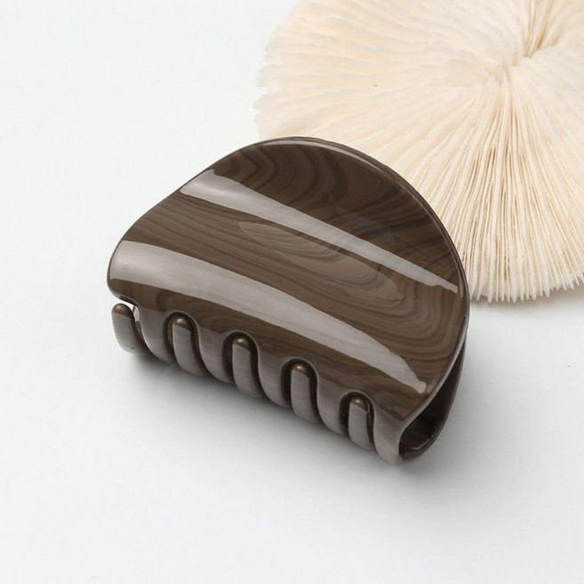 누아벨 마블 반달 집게핀 올림머리 반묶음 헤어핀