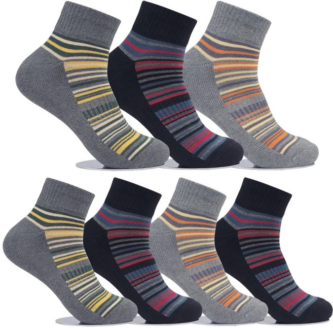 뒤틀림방지 이중쿠션 남성스포츠양말 단목 7켤레 YB5166