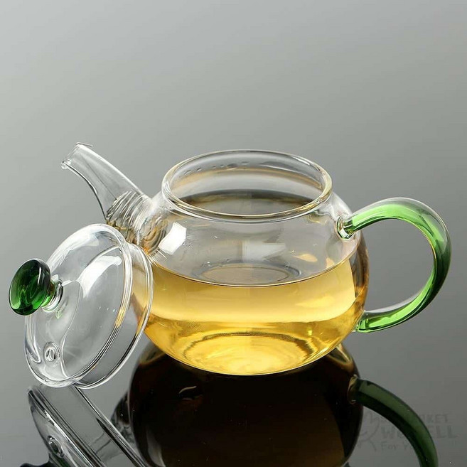 내열유리 티포트 1.2L 차포트 유리전기포트 찻주전자