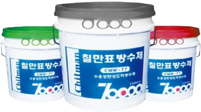 칠만표방수제 슁글외벽옥상CMW-77 수용성탄성도막방수제 18kg(붓+장갑), 1개