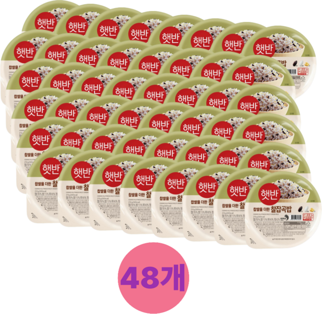 CJ 햇반 찰잡곡밥 큰공기, 210g, 48개