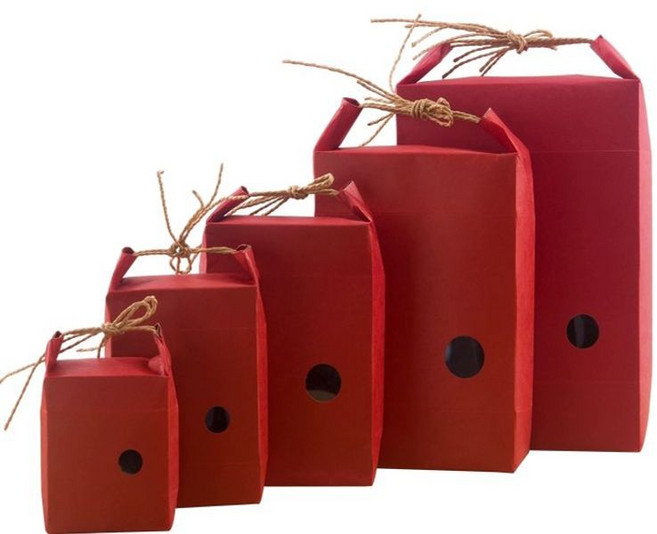 두꺼운 크라프트 쌀 opp봉투 봉지 포장봉투, 초대형 10kg 32x12x22, 1개, 레드 세로형 10개입