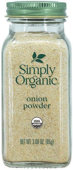 Simply Organic 화이트 어니언 파우더 유기농 인증 | 85g(3온스) | 2팩 | Allium cepa, 85g, 1개