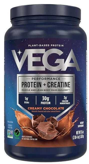 Vega 베가 단백질 크레아틴 식물성 단백질 30g 바닐라 13회분 BCAA 5g 음료 믹스 623.7g 단백질보충제, 2.25 Pound (Pack of 1), Vega 초콜릿, 1개 - 쿠팡