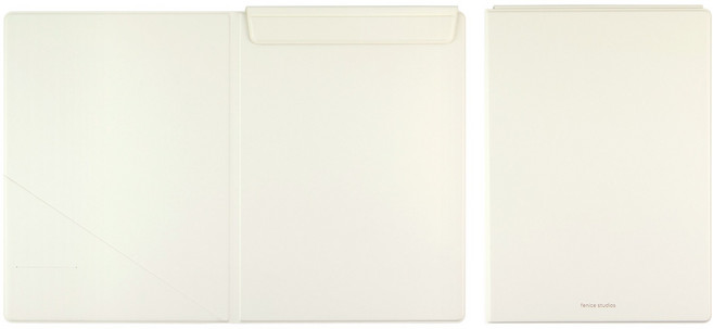 페니체 A4 마그넷 클립 파일 카페 자석 PU 가죽 서류철 메뉴판 제작 디자인 파일, 1개, 화이트