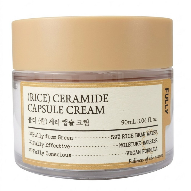 풀리 쌀 세라 캡슐 크림 보습 장벽 크림, 1개, 90ml
