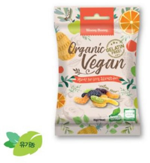 아트박스/위니비니 유기농비건구미패키지(웜즈모양구미), 80g, 1개