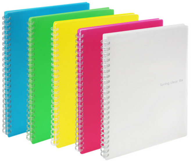 드림산업 360도 스프링 클리어 파일 40매 ver2, 초록, 1개