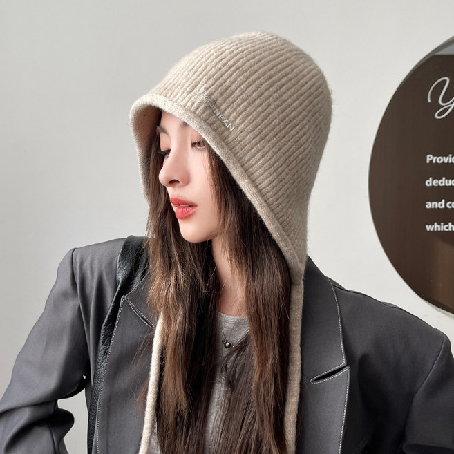 모자 대머리 둘레 니트 쌀쌀한 모자 다용도 귀 보호 모자 여름철 겨울철 실크 모자 모자 패션 토끼털 단색 니트 쌀쌀한 모자 실크 모자 대머리 둘레 모자 단색