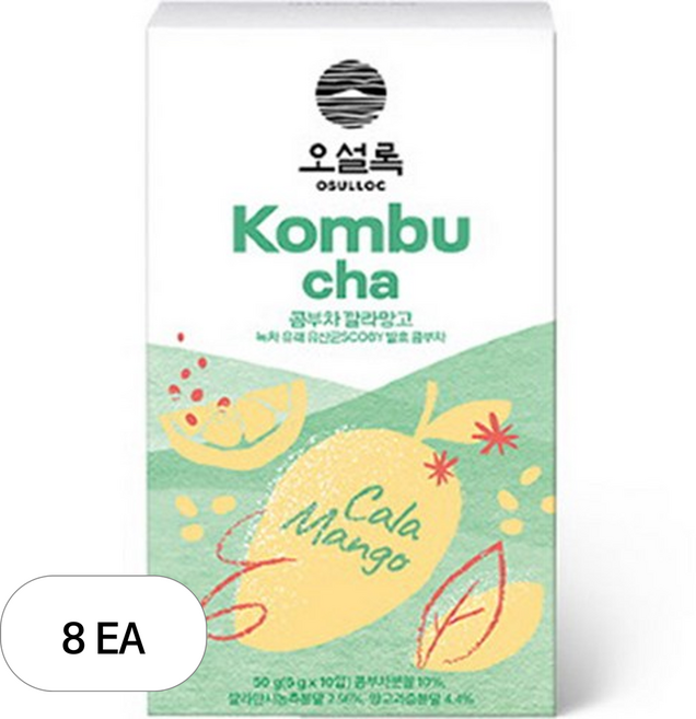 오설록 콤부차 깔라망고 분말스틱, 5g, 10개입, 8개
