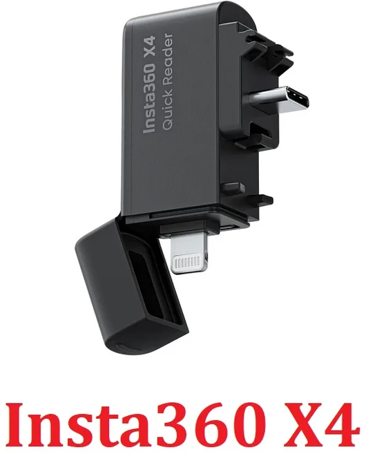 인스타360 마이크로SD 카드 Insta X5 ONE RS 메모리 64GB 128GB 고속 액세서리, 04 X4 Quick Reader, 01 중국, 01 번들2
