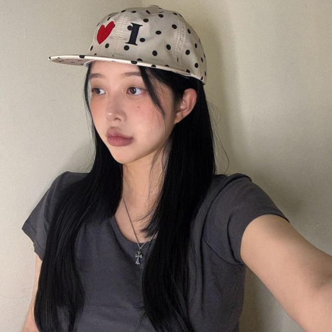 드리뮤즈 도트 아이러브 캠프캡 스냅백