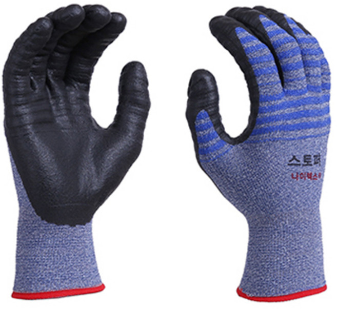 나이텍스 스토퍼 장갑 NBR 폼 작업용 다목적 안전장갑, M, 1개